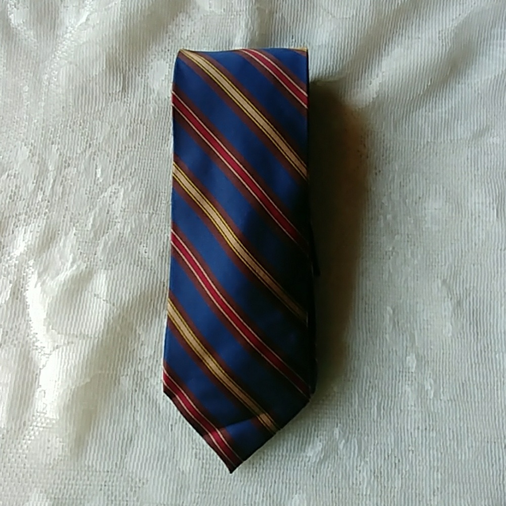 Stafford Signature striped blue-based tie